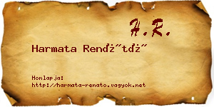 Harmata Renátó névjegykártya